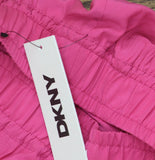 DKNY Handkerchief Hem Mixed Media Maxi Skirt P4DN8X10 Vivid Pink XS
