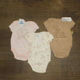 Disney Baby Girls Bambi Short-Sleeve Bodysuit 3-Pack PYBR509 Pink Multi 24M