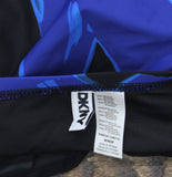 DKNY Womens Shirred One-Piece Swimsuit DIMMS605 Brush Stroke Blue Multi M