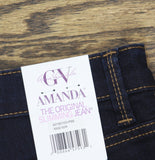 Gloria Vanderbilt Classic High-Rise Tapered Jeans Rinse Noir Blue 8 Long