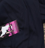 Blondie Nites Juniors One Shoulder Rhinestone Band Gown Dress Navy Blue 5