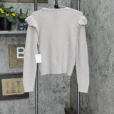 Lc Lauren Conrad Womens Cable-Knit Ruffle Sweater WL23S021RS