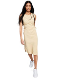 And Now This Women's Side Cutout Midi Dress 1004390001 Camel Brown XL