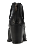 Sun + Stone Womens Black V-Notched Sides Elizaa Pointed Toe Booties Black 8M