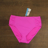 Bleu By Rod Beattie Womens Key Item Side-Shirred Bikini Bottoms Dahlia Pink 10