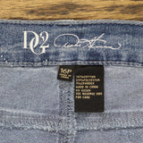 DG2 by Diane Gilman Womens Star Needle Punch Cropped Jeans Chambray Blue 16P