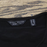 Susan Graver Everyday Womens Regular Liquid Knit A-Line Dress A374088 Black 2XS