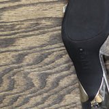 INC International Concepts Womens Capeka Slingback Pumps Silver Crinkle Gray 8M