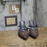 A New Day Sonia Mesh Slip-On Stiletto Heels 94567850 Leopard Brown / Black 6M
