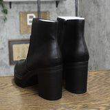 Sun + Stone Womens Kinsley Platform Booties 10014121100 Black 9.5M