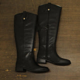 INC International Concepts Womens Fawne Riding Leather Boots FAWNE Black 6M