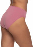 Felina Womens 7 Pack Cotton Modal Stretch Hi-Cut Brief Lavender Fields Purple XL