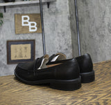 Sun + Stone Womens Kellenn Slip-On Penny Loafers 10018624100 Black 11M