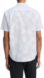 Vince Fil Coupe French Placket Button Shirt Optic White / California Rain Blue M
