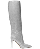 Michael Michael Kors Rue Stiletto Boots Rhinestone Evening Silver Gray 11M