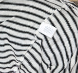 Freshman Juniors Striped Lace-Up Knit Top Black White Stripe L