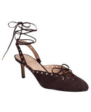 INC International Concepts Toe Strappy Sandal Dress Heels Truffle Brown 8.5M