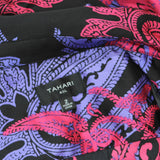 Tahari ASL Womens Printed Faux-Wrap Dress DEM643-T4 Black Cobalt 2