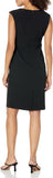 Kasper Womens Notched-Neck Sheath Dress 10814688 Black 14