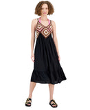 Raviya Womens Crochet-Bodice Midi Dress Cover Up 76613 Black / Brown S