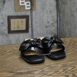 A New Day Womens Maple Knotted Bow Slide Sandals 91745610 Black 7.5M