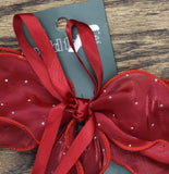Wild Fable Gemmed Bow Hair Clip Rhinestone Accent 94749553 Red