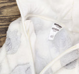 Huggies Baby Elephant Sherpa Coverall White / Gray Newborn