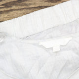 Womens Bell Sleeve Tie Front Blouse Shirt Top White Lurex See Measurements