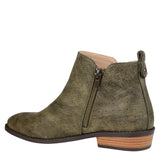 Journee Collection Womens Faux Leather Side Zip Ellis Booties Olive Green 9M