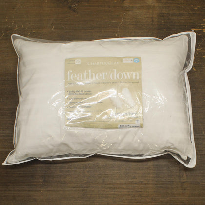Charter Club Chamber Medium/Firm Density Bed Pillow White Standard / Queen