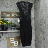 Jump Juniors Sleeveless Lace Bodycon Dress Black 5/6