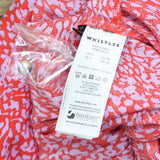 Whistles Womens Woven Diagonal Leopard Print Jumpsuit 36619 Red / Pink 8