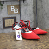 A New Day Womens Rosemary Heels Satin Heel 94646853 Red 6M