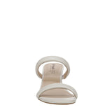 Lifestride Kitten Heel Open Toe Slip-On Double Strap Sandals Bone Off White 5.5M