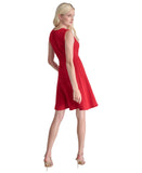 DKNY Womens Studded Sleeveless A-Line Dress DD4G1E50 Red 6