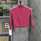 Nike Little Girls Floral Active French Terry Track Jacket Sweet Beet Pink 6