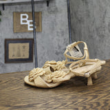 A New Day Womens Esme Floral Crochet Kitten Heels 92979007 Tan Brown 9.5M