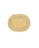 Home Weavers Double Ruffle Bath Rug Oval Mat Yellow 17x24