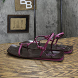 BCBG Womens Vintage Square Strappy Sandals 1673d50d622477 Purple Black 6B