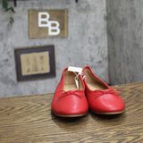 A New Day Womens Faux Patent Leather Matilda Flats Bow 95057383 Red 8M