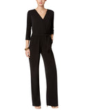 Ny Collection Womens Petites Matte Jersey Belted Jumpsuit YQIU0013
