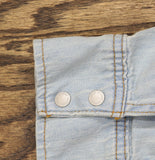 Universal Thread Long Sleeve Star Embroidered Western Denim Shirt Denim Blue L