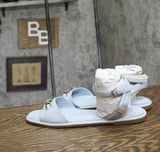 DKNY Womens Bacliff Ankle Strap Flats Celeste Blue 11M