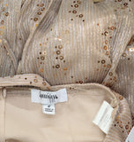 Speechless Sleeveless Sequin Patterned V Neck Tiered Maxi Dress Rose Gold 8