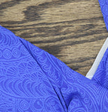 Swim Solutions Printed Twist-Front Tankini Swim Top Blue Paisley Jaquard 10