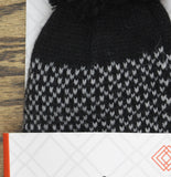 Isotoner Women's Knit Glove and Beanie Gift Set 30736 Black