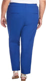 Hilary Radley Women Mid-Rise Stretch Pull-On Ankle Pant 1753633 Mazarine Blue L