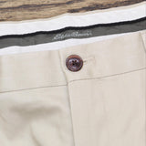 Eddie Bauer Mens Flat Front Dress Suit Pants 166a7640139dd5 Khaki Brown 40x30