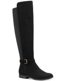 Style & Co Womens Kimmball Wide-Calf Over-The-Knee Boots Black Micro 10M-WC
