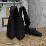 Steve Madden Womens Vanquish Faux Suede Thigh-High Boots VANQ01S1 Black 7M